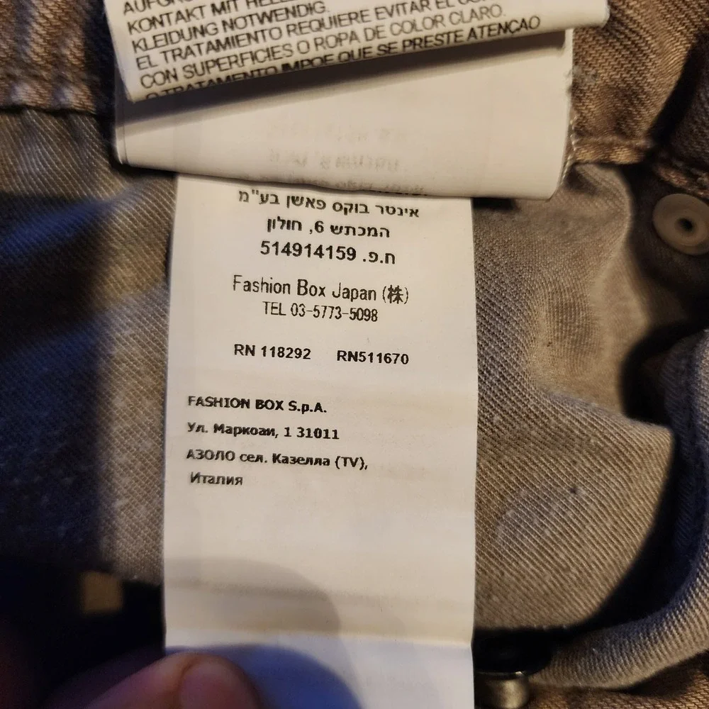 Replay Waitom Regular Slim Fit Jeans Taupe Brown Button Fly Mens 30x34 M983J - Picture 4 of 7